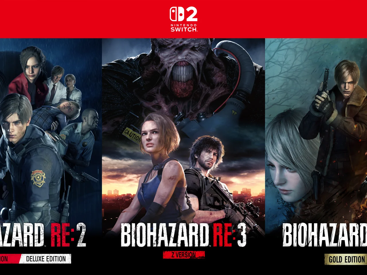 Resident Evil 2, 3 et 4 débarquent sur Switch 2 : trois remakes pour un Halloween sanglant
